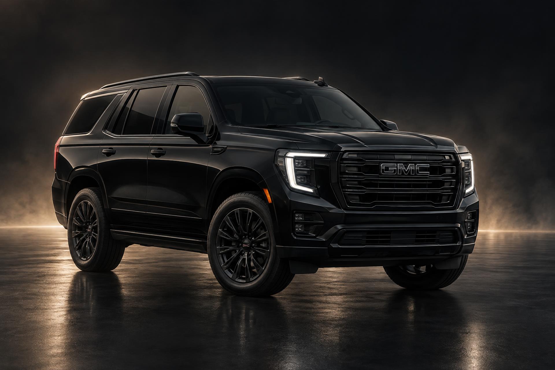 Black GMC Yukon prepared for executive chauffeur service